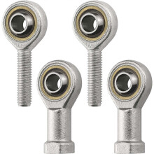(As show, One size) M8 Rod End Bearing Female Rod End Bearing Seal Male Straight Thread Bronze Liner Performance Rod End(4PCS)