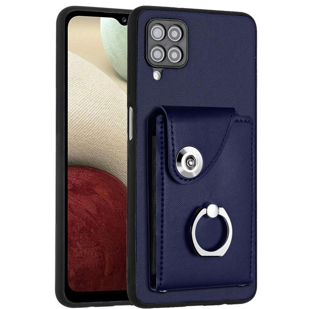 (Blue) Compatible Case For Samsung Galaxy A12 Accurate Incision High Quality Kickstand Function Unique Blue 764549533411