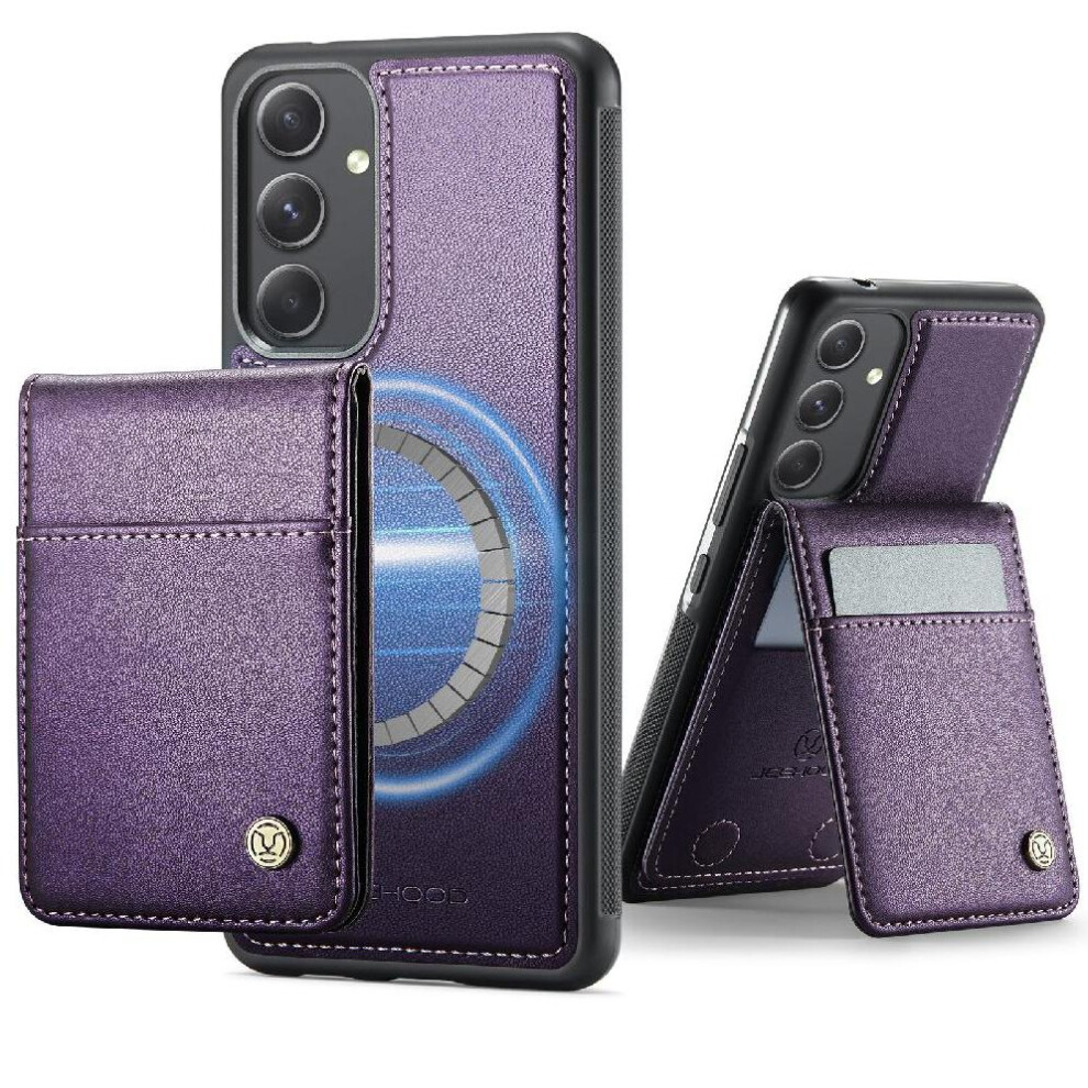 (Purple) Case For Samsung Galaxy A54 5G Stand Cardsllots Rfid Wireless Charging Purple 764549533879