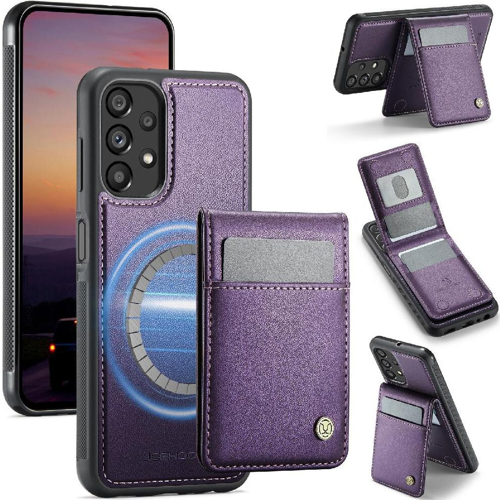 (Purple) Case For Samsung Galaxy A23 5G Stand Cardsllots Rfid Wireless Charging Purple 764549534128