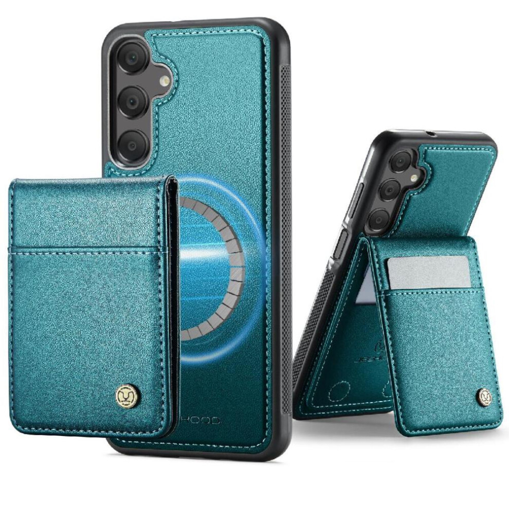(Green) Case For Samsung Galaxy A16 Cardsllots Stand Rfid Wireless Charging Green 764549534241