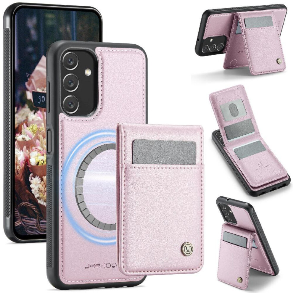 (Pink) Case For Samsung Galaxy A14 5G Stand Cardsllots Rfid Wireless Charging Pink 764549534463