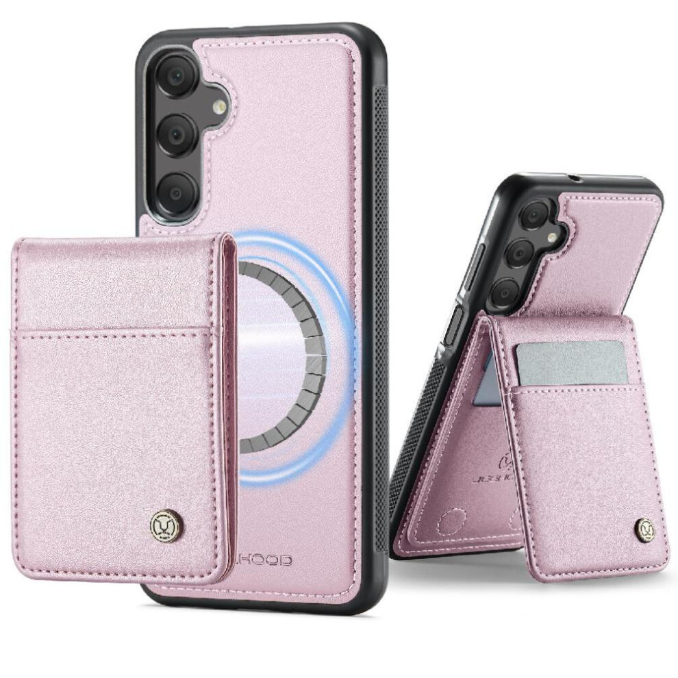 (Pink) Case For Samsung Galaxy A25 Stand Wireless Charging Cardsllots Rfid Pink 764549534265