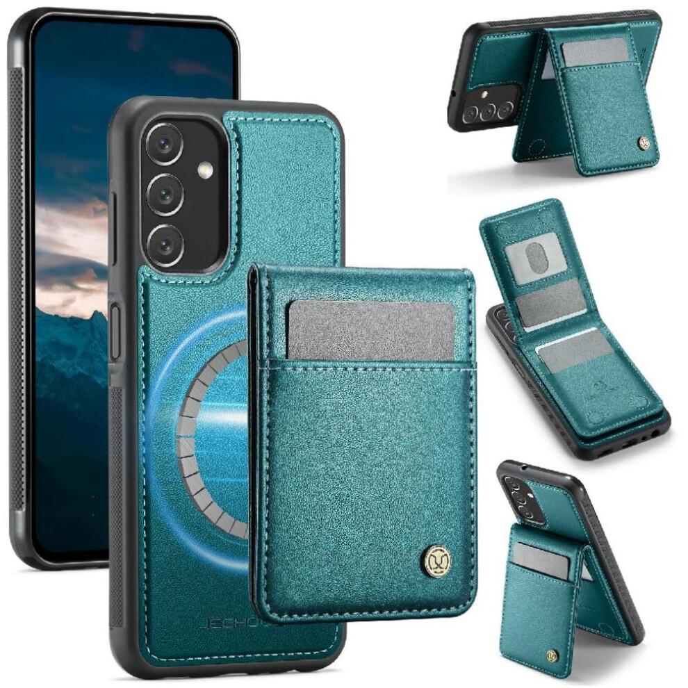 (Green) Case For Samsung Galaxy A13 4G Stand Cardsllots Wireless Charging Rfid Green 764549534593