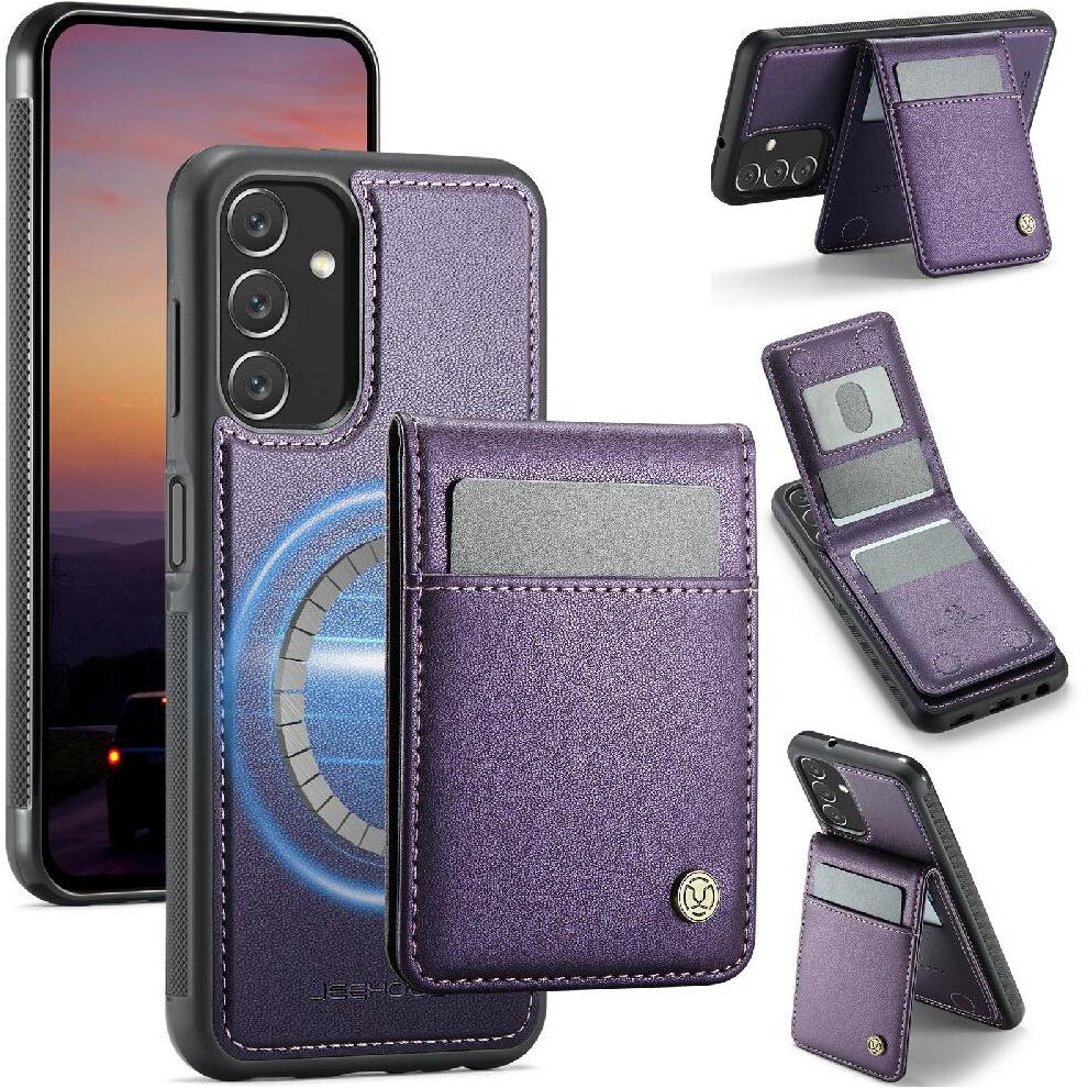 (Purple) Case For Samsung Galaxy A13 4G Stand Cardsllots Wireless Charging Rfid Purple 764549534579