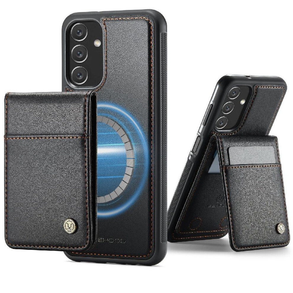 (Black) Case For Samsung Galaxy A24 4G Stand Wireless Charging Cardsllots Rfid Black 764549534401
