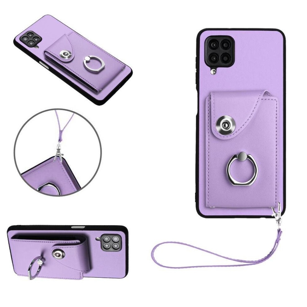 (Purple) Compatible Case For Samsung Galaxy A12 High Quality Accurate Incision Kickstand Function Unique Purple 764549538348