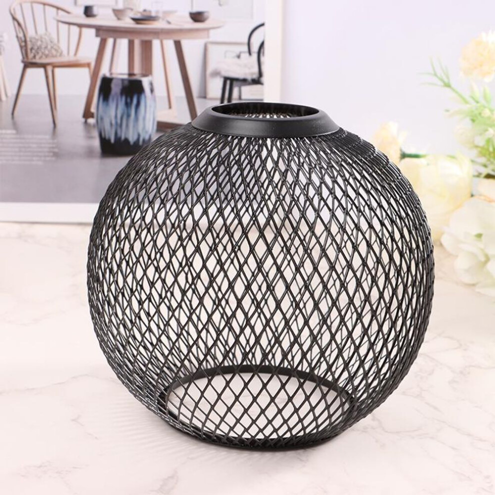 (black) Hollow Out Metal Pendant Lamp Shade Cover Chandelier For Living Room