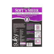Sulky Of America Cut Away Soft N Sheer Stabilizer 20"""" x 3 yardy biely