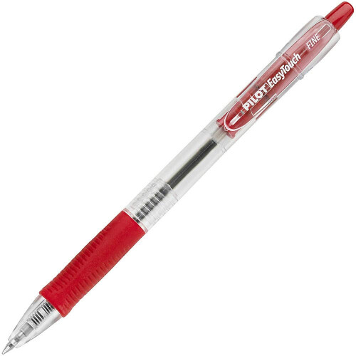 Pilot PILOT EasyTouch Αναγκαία & Αναδιπλούμενη Στυλό, Λεπτή Μύτη, Κόκκινο Μελάνι, 12-Πακέτο (32212) 1
