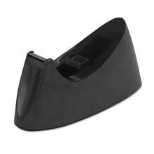 Universal Office Products 15001 Desktop Tape Dispenser 1 Core Weighted Non-skid Base Black