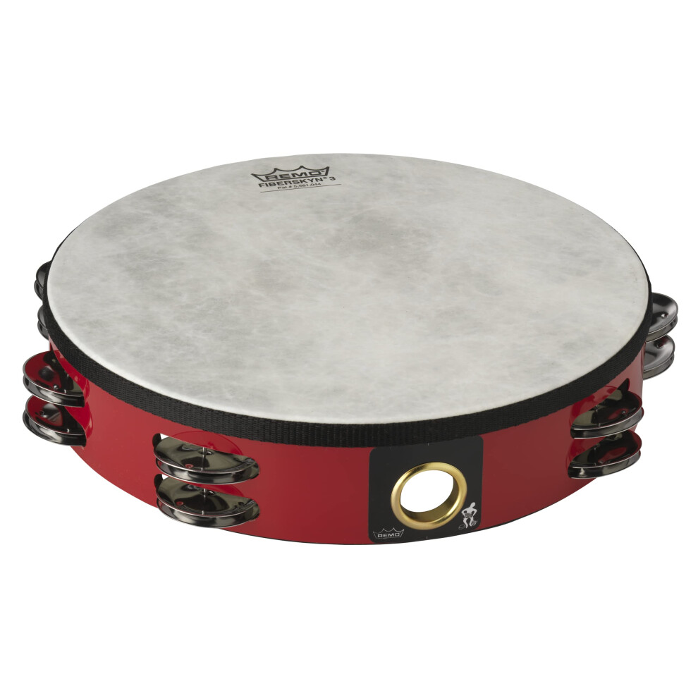 Remo TA-5210-52 Fiberskyn Tambourine - Quadura Deep Red 10""