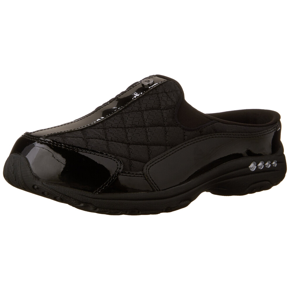 Sabot Traveltime pour femme Easy Spirit, noir, argent, verni 85 N US