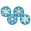 EPOS Beaded Snowflake Coasters Set om 4#76-240 1