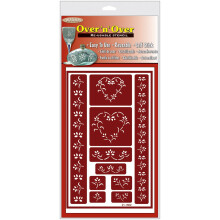 Etch -uri de armura peste n peste inimi florale stencil