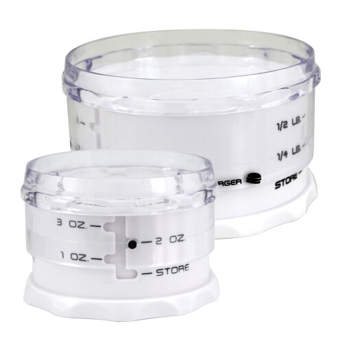 Set Πρέσας Μπιφτεκιών KitchenArt Adjust-A-Burger, Πλαστικό, 2-Τεμαχίων, Λευκό 1
