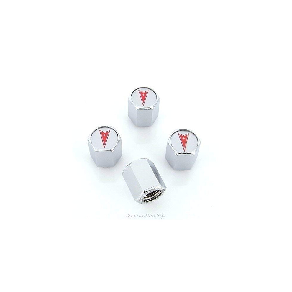 Elite Automotive Products  Inc. Logo Tire Stem Valve Caps for Pontiac Red-image-OPC-PFY5MTN-NEW