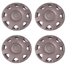 Set van 4 zilveren 16 inch aftermarket vervangende wieldoppen met metalen clipbevestigingssysteem - Onderdeelnummer: IWC180/16S