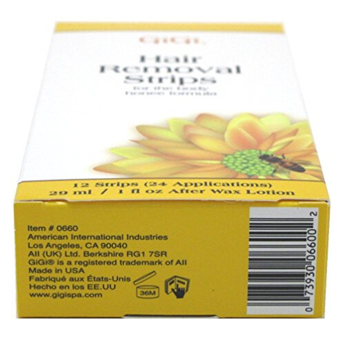 GiGi Körper-Haarentfernung Streifen 12 Stk (Packung mit 4) 1