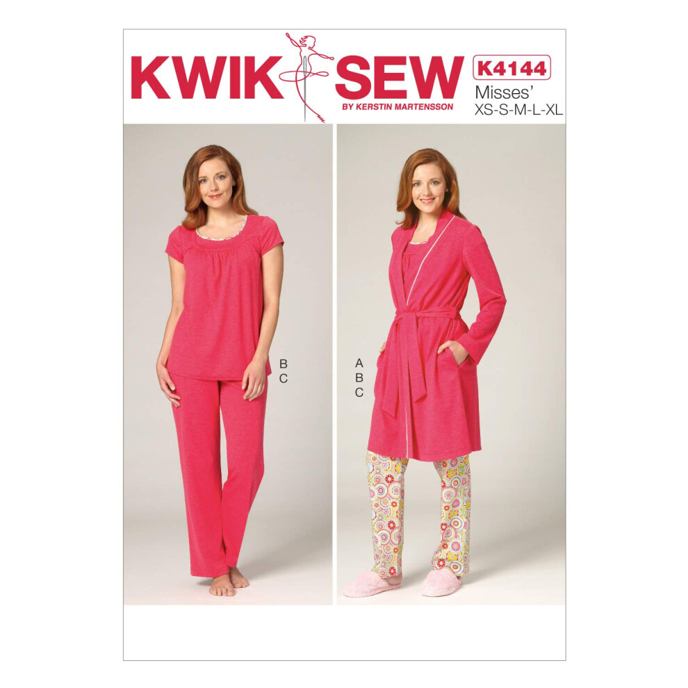 Patrons de couture KWIK K4144 Haut et pantalon pour femme (X-Small-X-Larg)