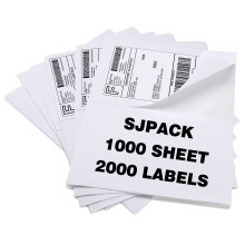 Etiquetas SJPACK 2000 de 8,5 x 5,5, media hoja, etiquetas de env o l ser/inyecci n de tinta, etiquetas en blanco para correo