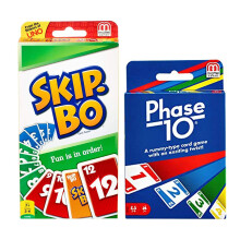 Juego de cartas Mattel Phase 10 con juego de cartas Skip-Bo