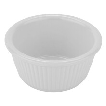 DOSTAWAĆ. RM-389-W Biały 3 uncje Karbowany ramekin odporny na pękanie, biały (opakowanie 12 szt.)
