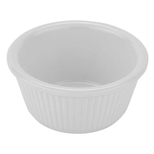 G.E.T. RM-389-W Λευκό 3 oz. Φλuted Ραμεκιν, Ανθεκτικό, Λευκό (Συσκευασία 12) 1