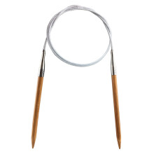 WEABETFU BAMBOO Circular Knitting Needle 32 inch Lungime pentru DIY creativ manual ?i orice proiecte de fire de ?esatura Dimensiunea SUA 9 (55mm)