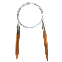 WEABETFU BAMBOO Circular Knitting Needle 32 inch Lungime pentru DIY creativ manual ?i orice proiecte de fire de ?esatura Dimensiunea SUA 15 (10mm