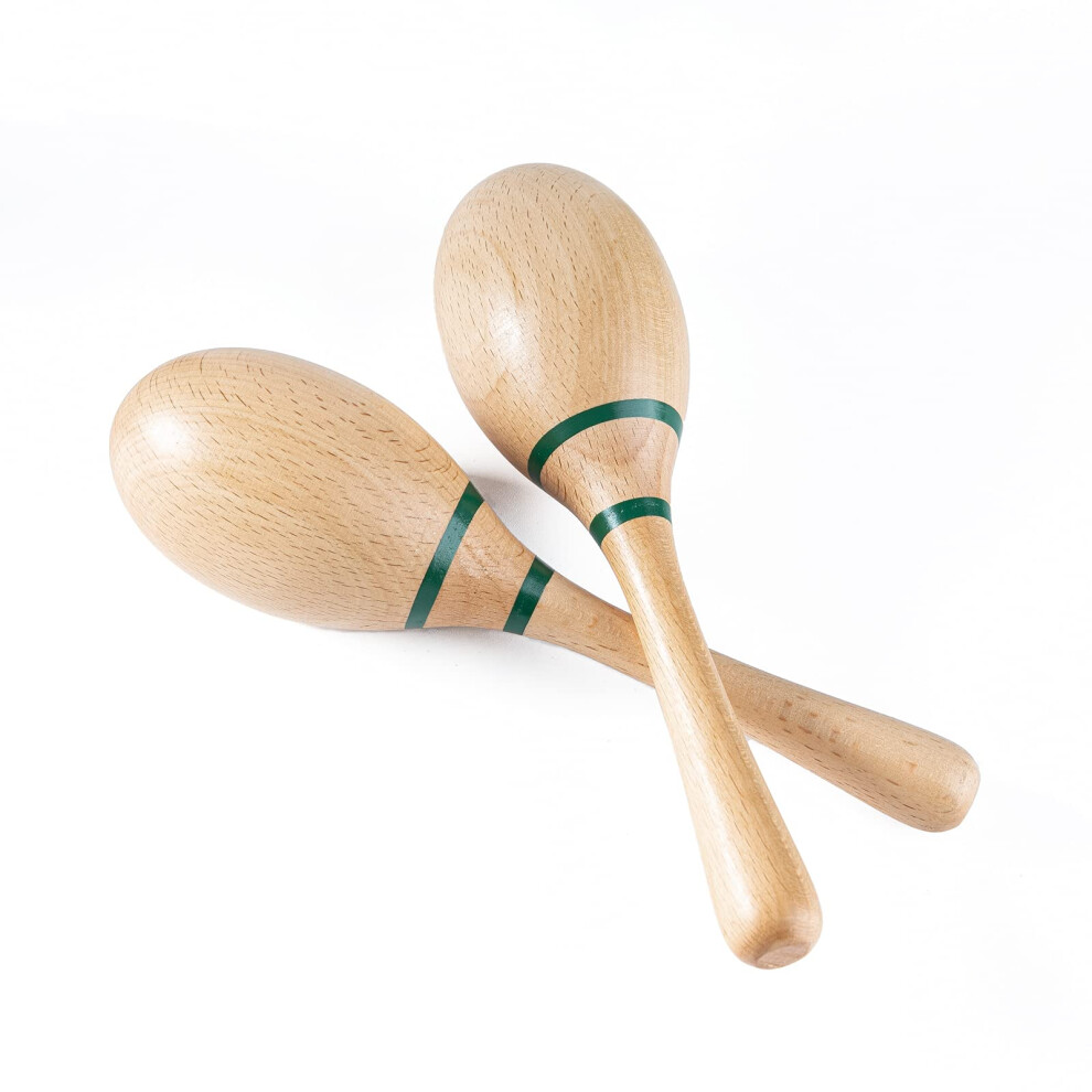 Musfunny Maracas Hand Percussion Rattles Beech Wood Material Rumba Sha
