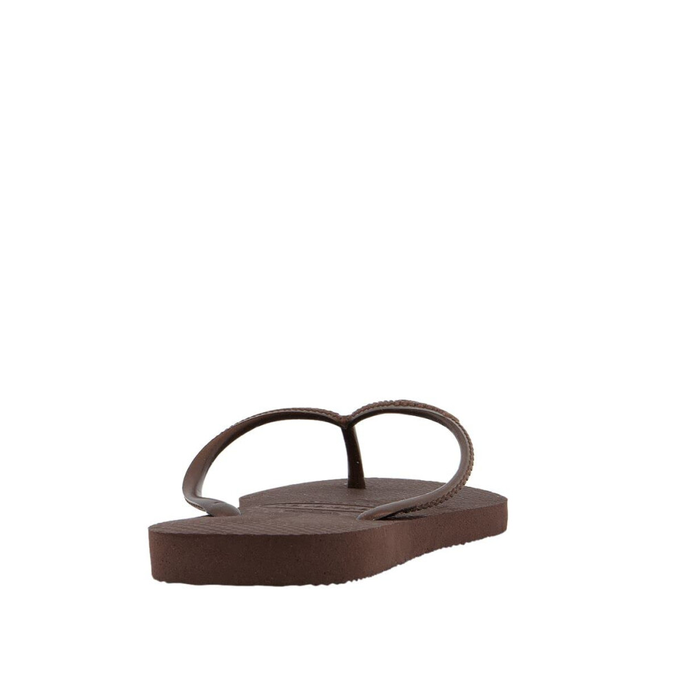 Havaianas Women 's Flip Flops  Dark Brown Metal Acoused  5.5