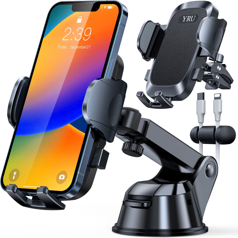 [Upgrade 80Lbs Strong Suction]Yru Car Phone Holder Mount [Bumpy Road S 860008850102