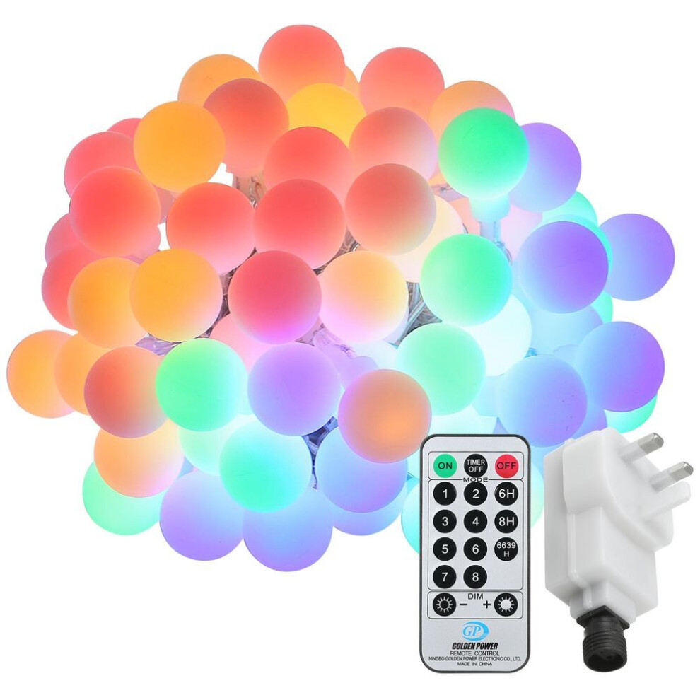 (multicolor) Neoglint Plugin Globe String Lights 18m/59.06ft 150 Leds Ball Fairy Light With Controller Color