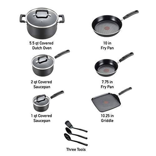 Tefal T-fal Signature Σετ Αντικολλητικών Σκευών 12 Τεμαχίων, Ασφαλές για Φούρνο 350F 1