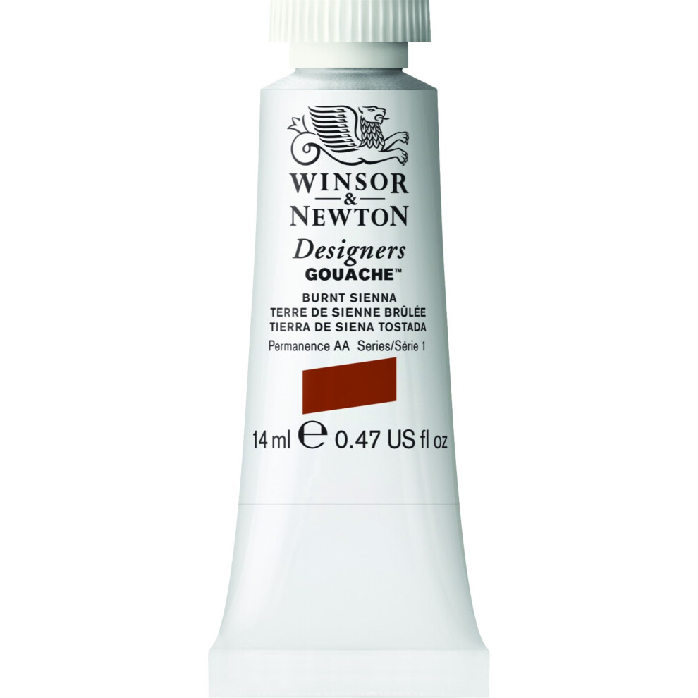 Winsor & Newton Winsor Newton Designers Gouache 14 Ml 047Oz Tube Gebrande Sienna 14Ml