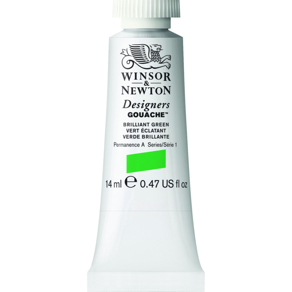 Winsor Newton Designers Gouache 14 Ml 047Oz Tube Briljant Groen-image