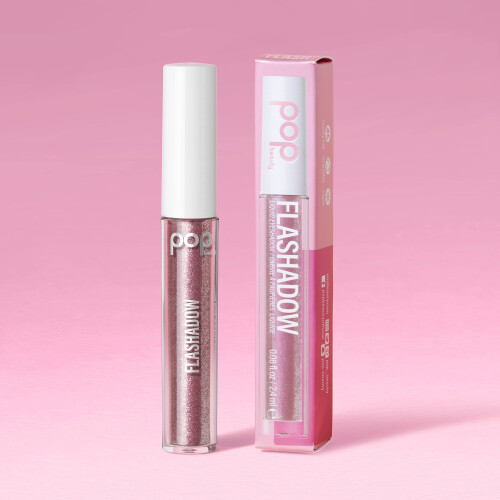 POPBEAUTY Flashadow    Pink Flash | Fl  ssiger Glitzer-Lidschatten | Verleiht Augen-Make-up oder Highlighter Glanz | 2,4 ml 2