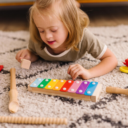 Melissa & Doug Melissa & Doug Set Musicale Deluxe con Strumenti in Legno e Custodia 1