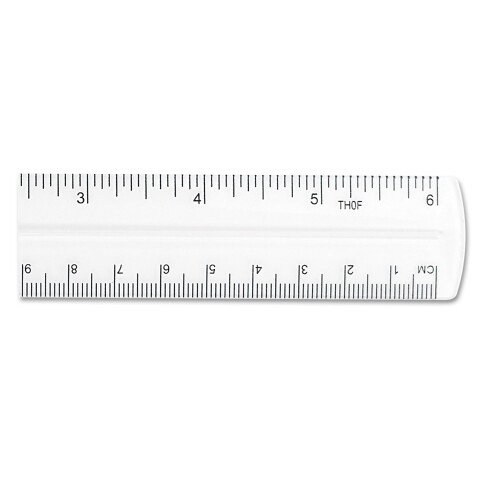 Westcott Acme Holdable Plastic 6-tommer Clear Ruler (ACM45016) 1