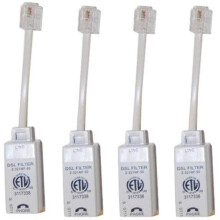 ScreenBeam Universeel compatibele Inline DSL-telefoonfilters - 4-pack (FLTR4DSL02) Wit
