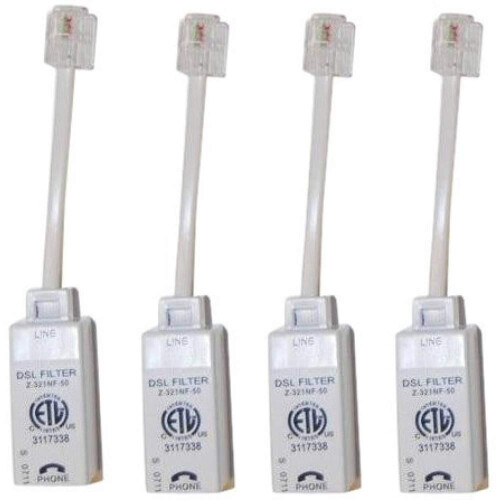 ScreenBeam Συμβατοί Inline DSL Φίλτρο Τηλεφώνου - 4 Πακέτο (FLTR4DSL02), Λευκό