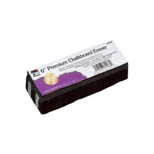 Charles Leonard Premium Felt Chalkboard Eraser 6 x 2 x 1,25 tommer sort/hvid 12-pack (74586)