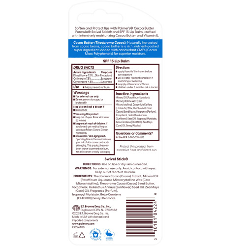 Palmer's Palmer's Cocoa Butter Ultimate Moisture Set για Χείλη SPF 15, 2 Τεμάχια 1