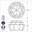 Nordic Ware Triered Bundt Set-3 6 12 x   cara de vidro do mar 3