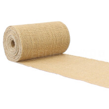 CleverDelights 6" Premium Burlap Rulle - 10 Yards - Ingen fransade kanter - Naturlig jute