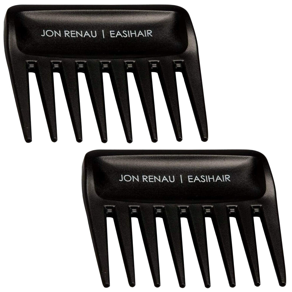 Jon Renau Set Of 2 Wide Tooth Combs By & Easihair For Synthetic Heat