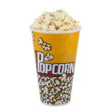 Uppsttning av 10 gula popcornsklkar. 7 x 4,5 tum. Perfekt fr att ha en filmkvll hemma och mer!
