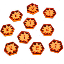 LITKO Space Fighter 2nd Edition Tokens | Kompatibel med Star Wars: X-Wing Miniatyrspel | 10-pack (Triangulära Stress Tokens)