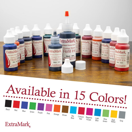 ExtraMark Premium Μελάνι Αναγόμωσης για Σφραγίδες, 30 ml, Μωβ Χρώμα. 1